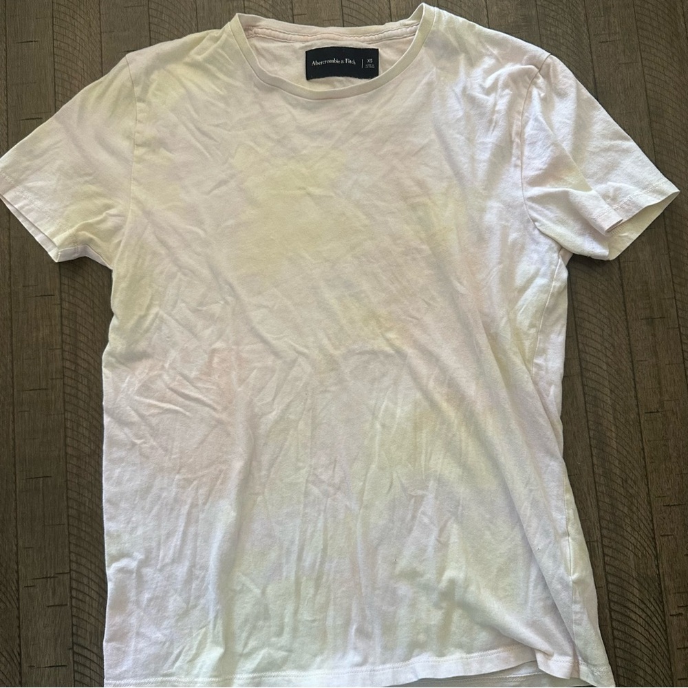 A&F T-Shirt Pale Pink & Yellow